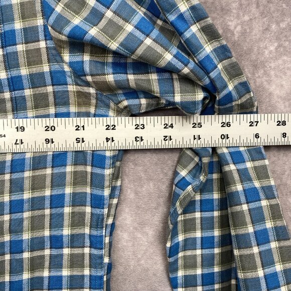 FISH HIPPIE Rumfront Collection Button Shirt Mens L Blue/Gray Plaid Preppy L/S - Picture 8 of 9